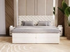 Boxspringbett mit Bettkasten 140x200 Bergamo Beige