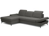 Ecksofa L-Form Links mit Schlaffunktion und Bettkasten Hannover Dunkelgrau