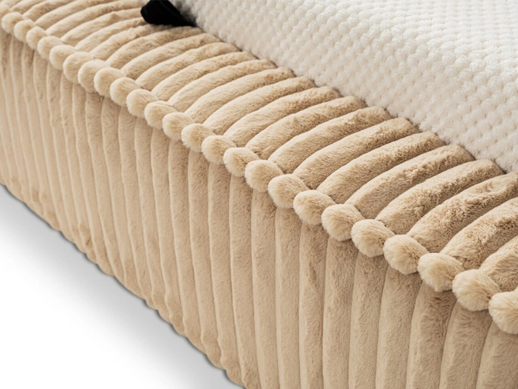Polsterbett mit Bettkasten und Lattenrost 140x200 Lago Beige