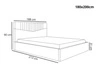 Polsterbett mit Bettkasten und Lattenrost 180x200 Lido Beige