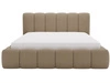Polsterbett mit Bettkasten und Lattenrost 140x200 Cloud Bouclé-Stoff Braun