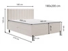 Boxspringbett mit Bettkasten 180x200 Primavera Dunkelblau