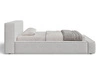 Polsterbett mit Bettkasten und Lattenrost 140x200 Mali Grau