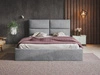 Polsterbett mit Bettkasten und Lattenrost 180x200 Marad Grau