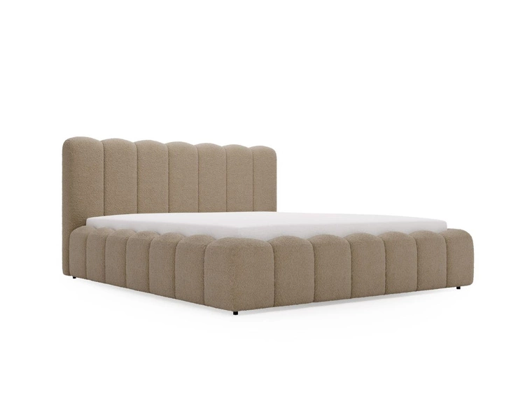 Polsterbett mit Bettkasten und Lattenrost 160x200 Smile Braun