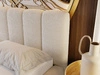 Polsterbett mit Bettkasten und Lattenrost 160x200 Cloud Bouclé-Stoff Beige