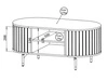Möbel-Set für Wohnzimmer Soria Schwarz mat