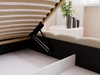 Polsterbett mit Bettkasten und Lattenrost 160x200 Cloud Low Bouclé-Stoff Dunkelbeige