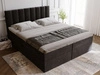 Boxspringbett mit Bettkasten 160x200 Mocca Schwarz