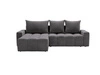Ecksofa L-Form mit Schlaffunktion und Bettkasten Bresso Grau
