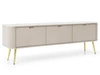 TV-Lowboard mit Türen Viva Beige auf Golden Beinen