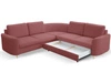 Ecksofa L-Form Links mit Schlaffunktion und Bettkasten Limon Rot
