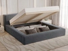 Polsterbett mit Bettkasten und Lattenrost 140x200 Mali Dunkelgrau