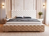 Polsterbett mit Bettkasten und Lattenrost 140x200 Astra Beige