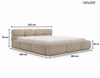 Polsterbett mit Bettkasten und Bettrost 140x200 Sweet Low Beige