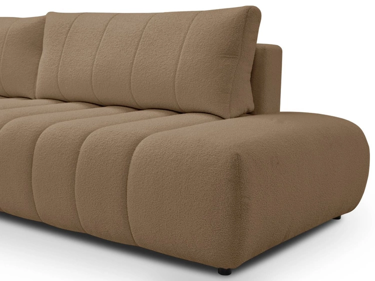 Ecksofa mit Schlaffunktion und Bettkasten Links Adoro Braun