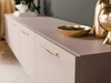 TV-Lowboard mit Türen und LED-Beleuchtung auf Goldenen Metallbeinen 200 cm Noaé Kaschmir