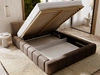 Polsterbett mit Bettkasten und Lattenrost 180x200 Split Braun