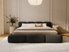 Polsterbett mit Bettkasten und Bettrost 160x200 Sweet Low Schwarz