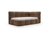 Gepolstertes Jugend-Einzelbett mit Bettkasten und Holzrost 90x200 Modo One Links Braun
