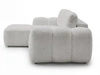 Ecksofa L-Form mit Schlaffunktion und Bettkasten Avelin Links Grau