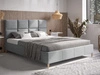 Polsterbett mit Lattenrost 140x200 Luxe Grau