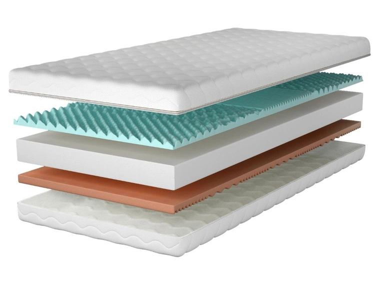 Schaumstoffmatratze mit 7 Härtezonen und profiliertem Schaumstoff Rovii 140x200