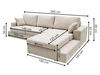 Ecksofa L-Form fürs Wohnzimmer Nesto Links Grau