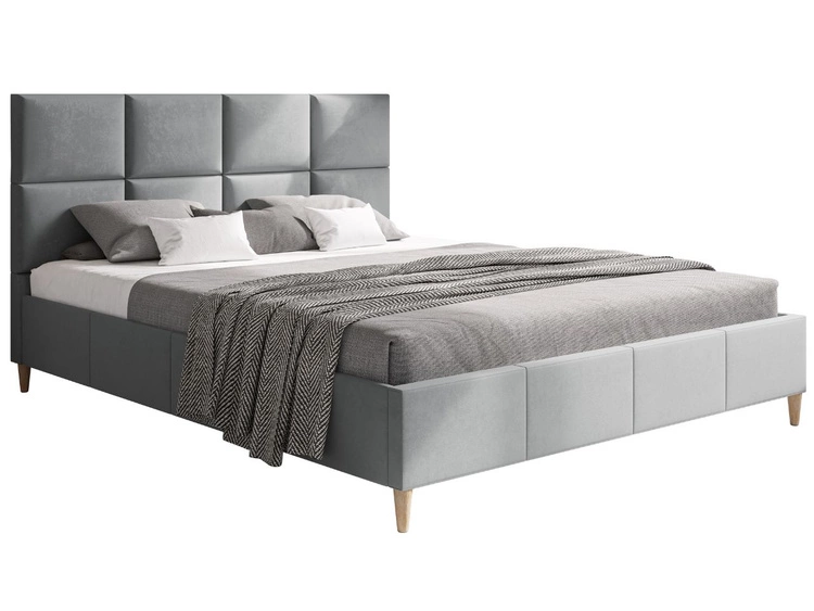Polsterbett mit Lattenrost 180x200 Luxe Grau