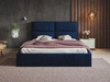 Polsterbett mit Bettkasten und Lattenrost 140x200 Marad Dunkelblau