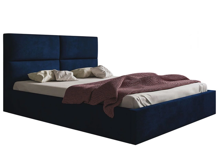 Polsterbett mit Bettkasten und Lattenrost 120x200 Marad Dunkelblau
