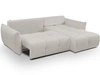 Ecksofa L-Form mit Schlaffunktion und Bettkasten Bene Hellgrau
