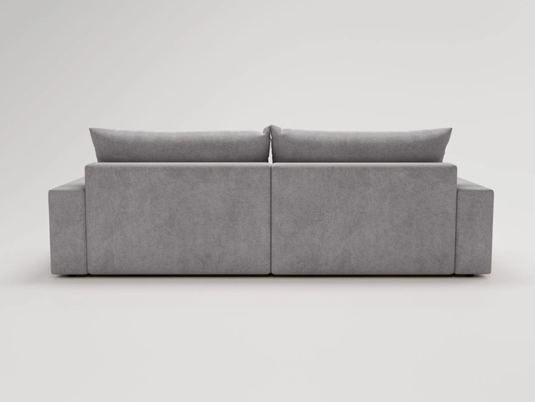 Ecksofa L-Form mit Schlaffunktion und Bettkasten Havi Rechts Grau