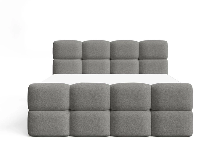 Boxspringbett mit Bettkasten 180x200 Rivon Grau