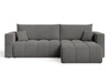 Ecksofa L-Form mit Schlaffunktion und Bettkasten Neva Dunkelgrau