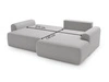 Ecksofa L-Form mit Schlaffunktion und Bettkasten Savana Rechts Dunkelbeige