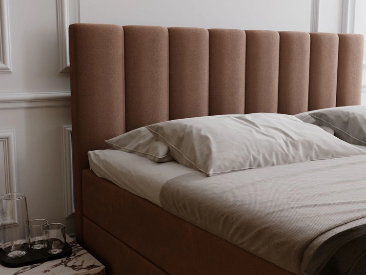 Boxspringbett mit Bettkasten 140x200 Mocca Braun