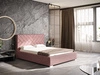 Polsterbett mit Bettkasten und Lattenrost 140x200 Tonale Rosa