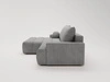 Ecksofa L-Form mit Schlaffunktion und Bettkasten Havi Links Grau