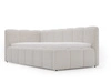 Jugendbett Einzelbett mit Bettkasten und Lattenrost 90x200 Cloud One Beige Bouclé-Stoff 
