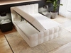 Boxspringbett mit Bettkasten 180x200 Bouclé-Stoff Alicante Beige