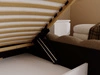 Polsterbett mit Bettkasten und Lattenrost 200x200 Smile Braun