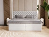 Boxspringbett mit Bettkasten 140x200 Bergamo Hellgrau