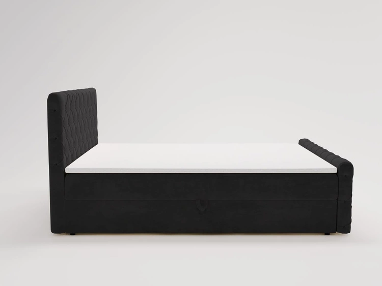 Boxspringbett mit Bettkasten 180x200 Lunaris Schwarz