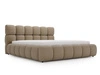 Polsterbett mit Bettkasten und Lattenrost 160x200 Modo aus Bouclé-Stoff Braun