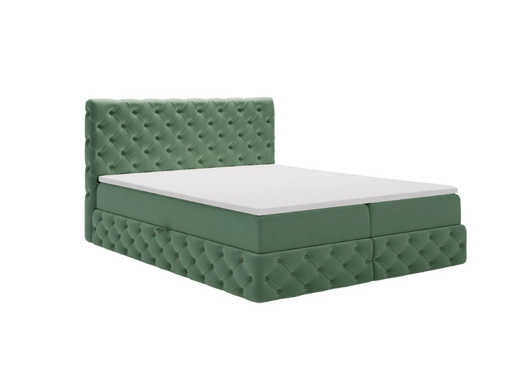 Boxspringbett mit Bettkasten 120x200 Canolo Grün