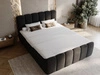Boxspringbett mit Bettkasten 200x200 Cloud Schwarz