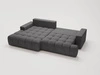 Ecksofa L-Form mit Schlaffunktion und Bettkasten Havi Links Graphit