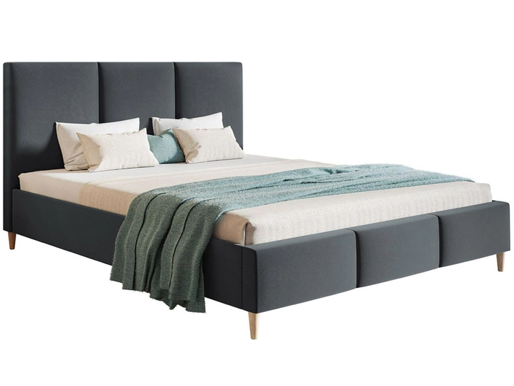 Polsterbett mit Lattenrost 120x200 Trio Dunkelgrau