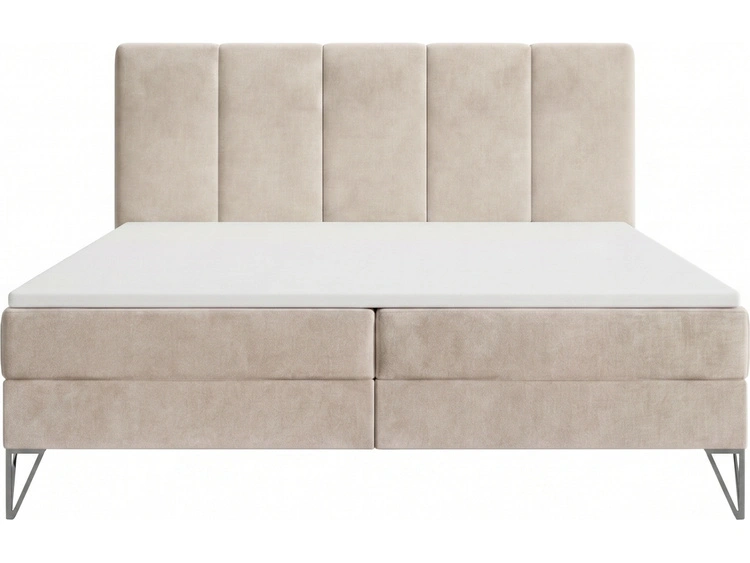 Boxspringbett mit Bettkasten 120x200 Vendi Beige